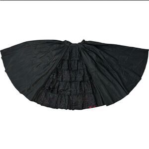 Vintage 1950s Full Circle Flamenco Womens Skirt Size 11 Gothic Wednesday Witchy